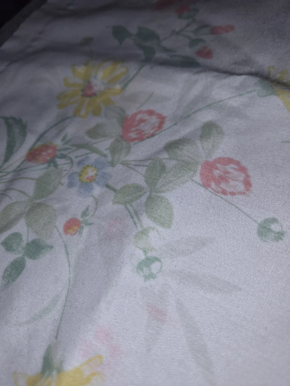 Floral Cotton Pillowcase Set - White with Pastel Floral Print
